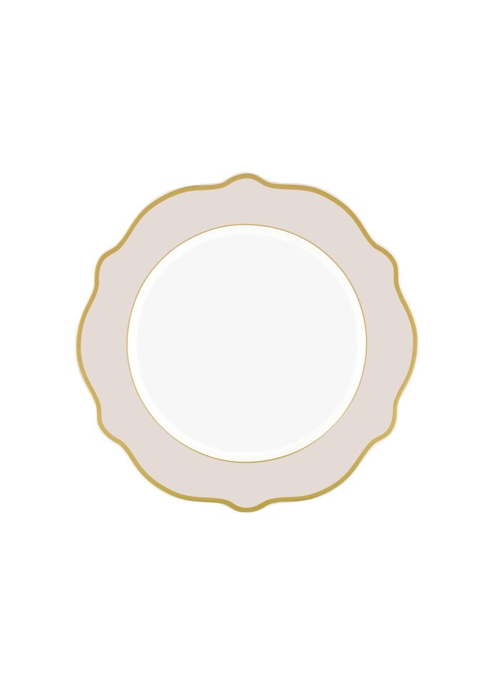 The Mia Jaswely Pasta Tabağı 6 Parça  21 Cm KUM BEJİ
