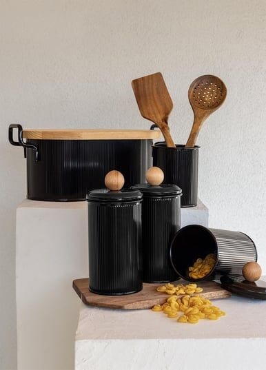 The Mia Stripe Çay Kahve Şeker Kavanozu  1,20 Lt