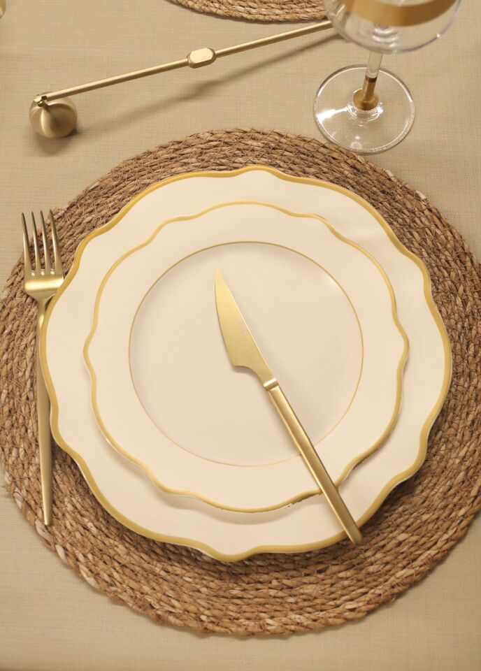 The Mia Jaswely Pasta Tabağı 6 Parça  21 Cm BEYAZ