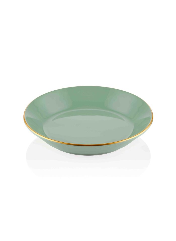 The Mia Basic Yemek Tabağı 6 Lı Set  - 20cm YEŞİL