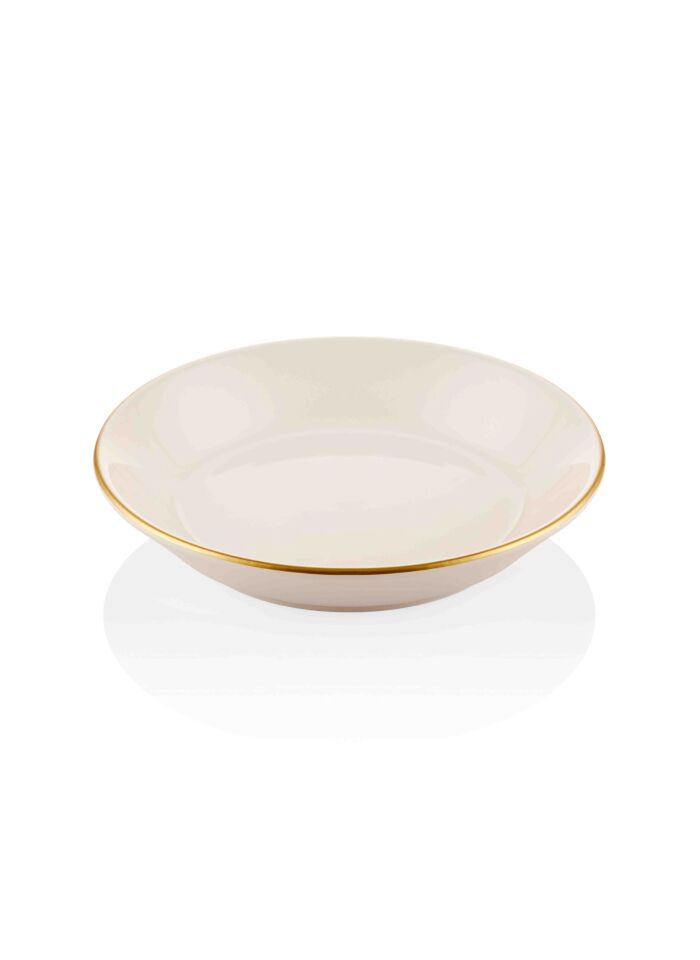 The Mia Basic Yemek Tabağı 6 Lı Set  - 20cm KREM
