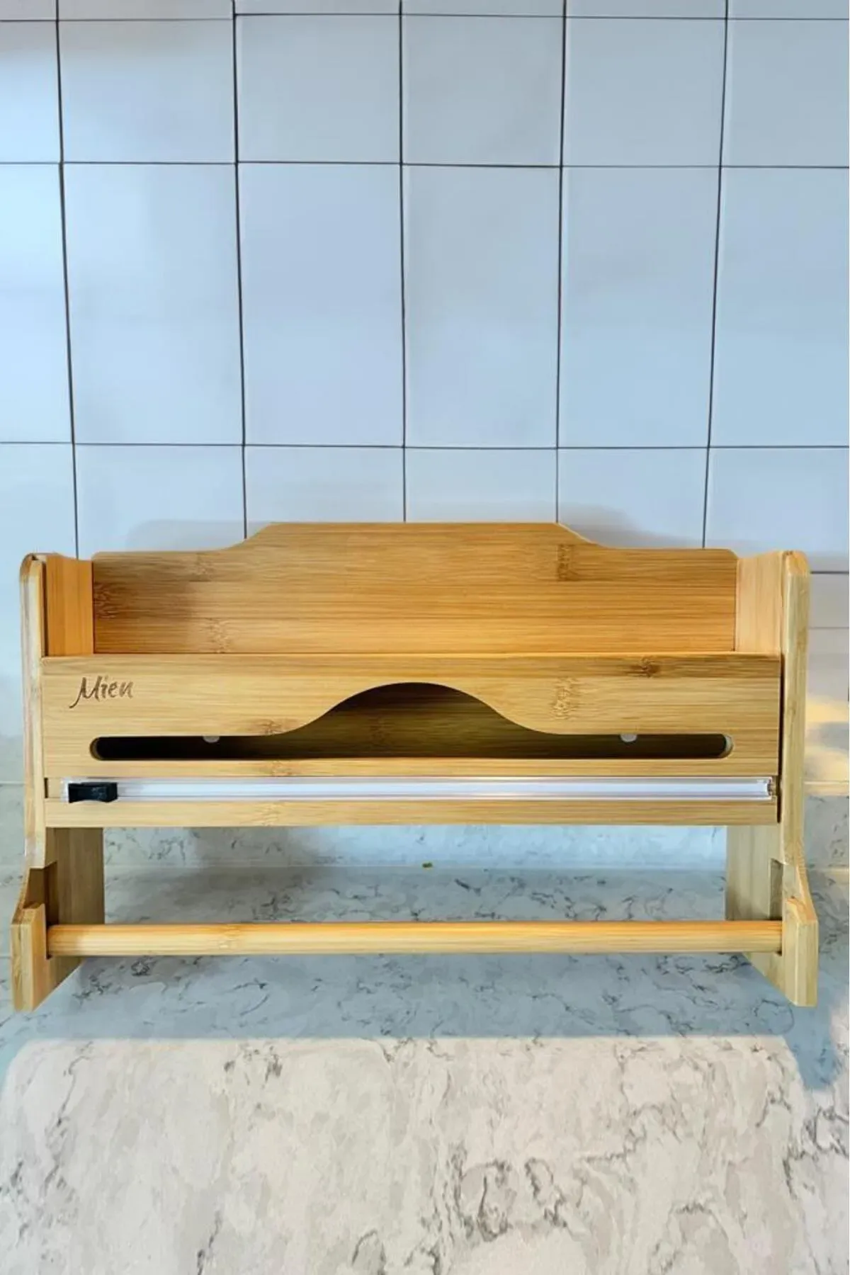 Mien Bambu Standlı Streç Folyo Kesici Kağıt Havluluk Seti