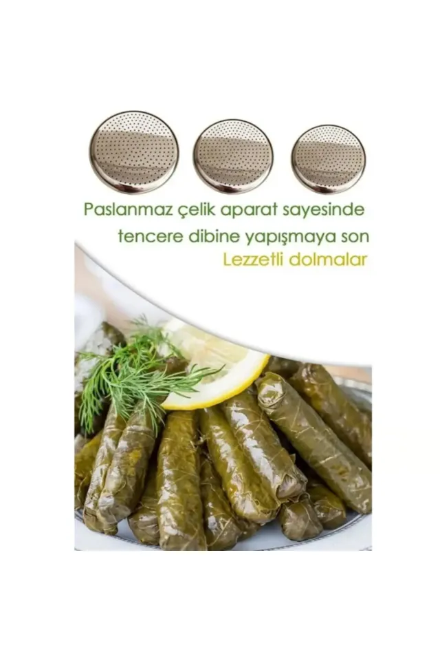 Abant Lüks Paslanmaz Çelik Pizza Lahmacun Tepsisi 6 Farklı Boy 22 CM