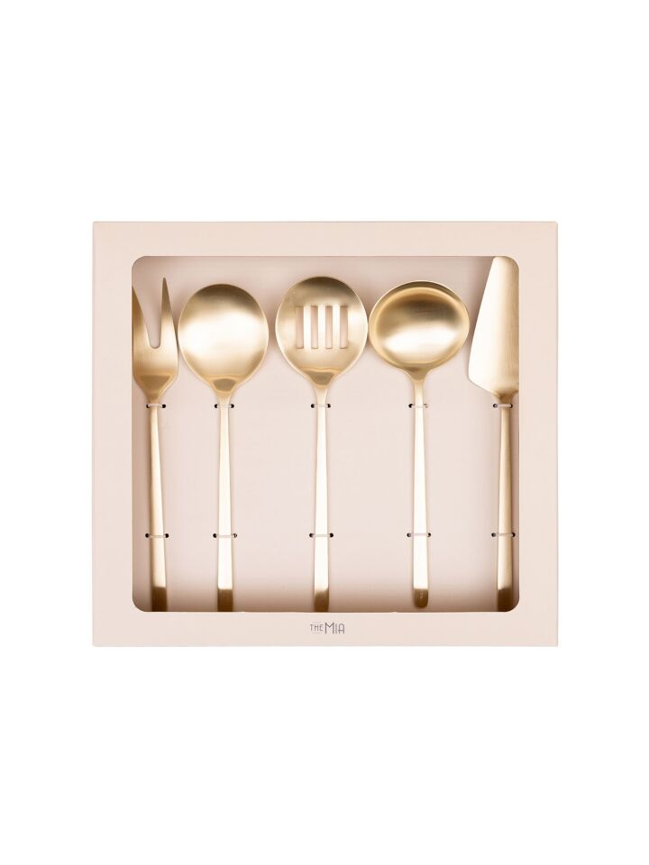 The Mia Giallo Paslanmaz Çelik Servis Seti 5 Parça