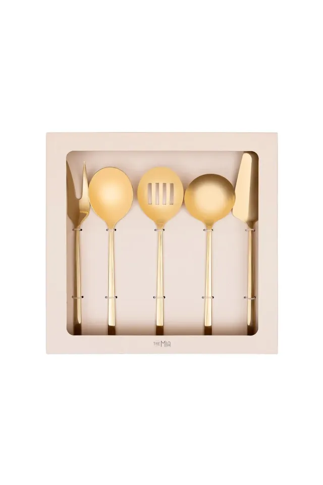 The Mia Giallo Paslanmaz Çelik Servis Seti 5 Parça