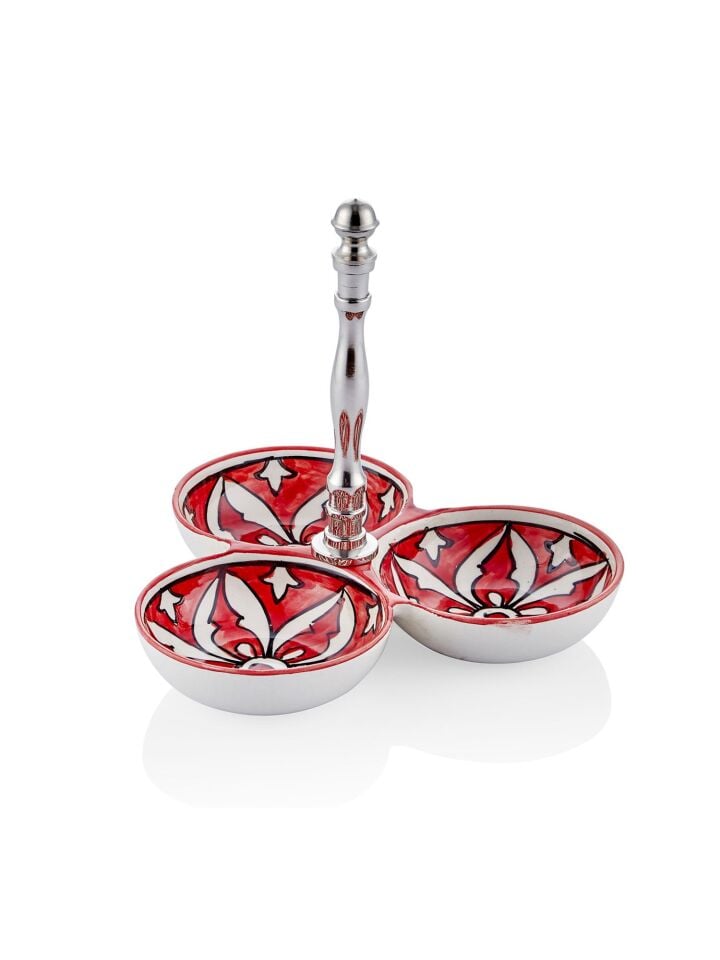 The Mia Corallo Çerezlik  3 Bölmeli 19x19x19 cm