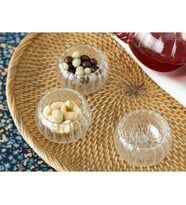 Perotti Bowy Line 6'lı Çift Cidarlı Cam Sosluk Reçellik Drajelik Lokumluk Kase 6,1x3,5 cm