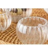 Perotti Bowy Line 6'lı Çift Cidarlı Cam Sosluk Reçellik Drajelik Lokumluk Kase 6,1x3,5 cm