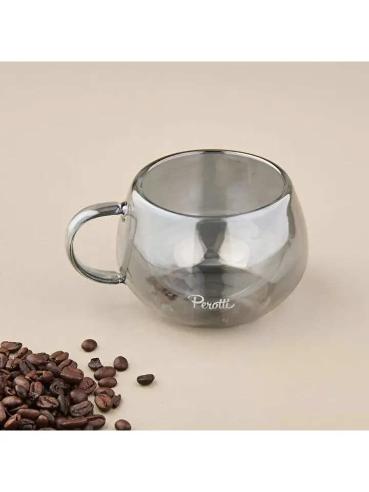 Perotti Çift Cidarlı Kupa - 280 ml Amber ve Füme 2 Farklı renk