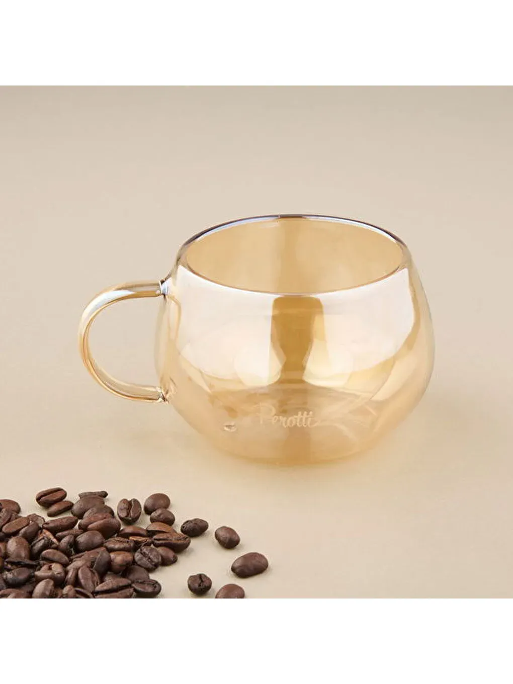 Perotti Çift Cidarlı Kupa - 280 ml Amber ve Füme 2 Farklı renk
