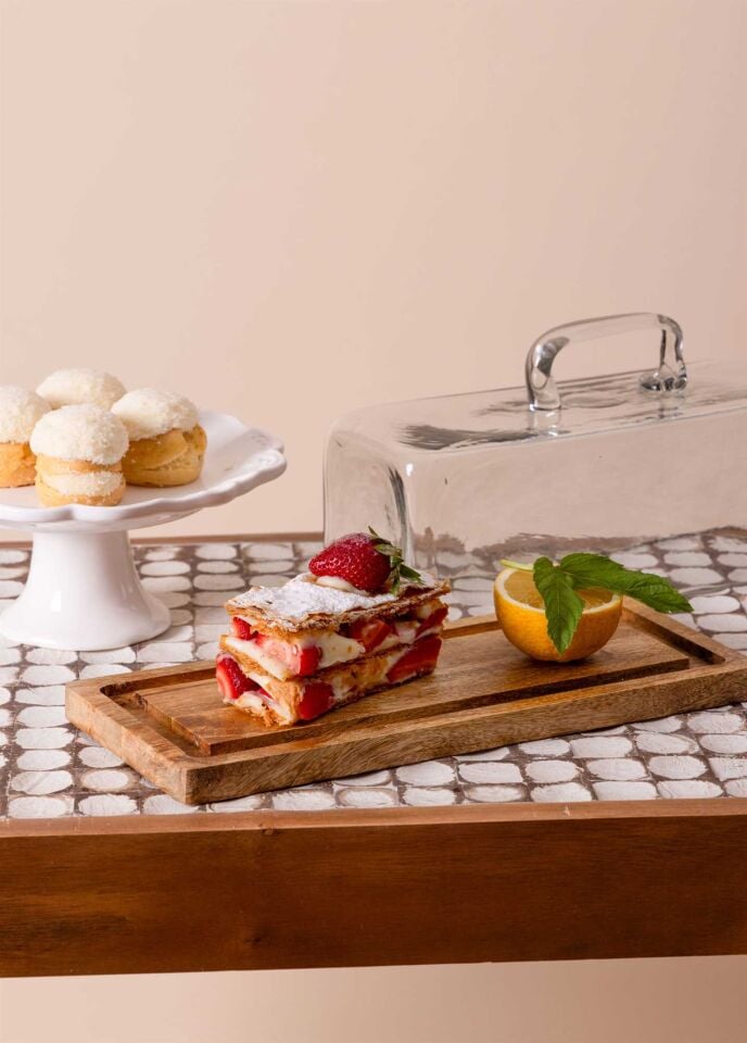 The Mia Madera Kek Saklama Fanusu 15x32x14 cm