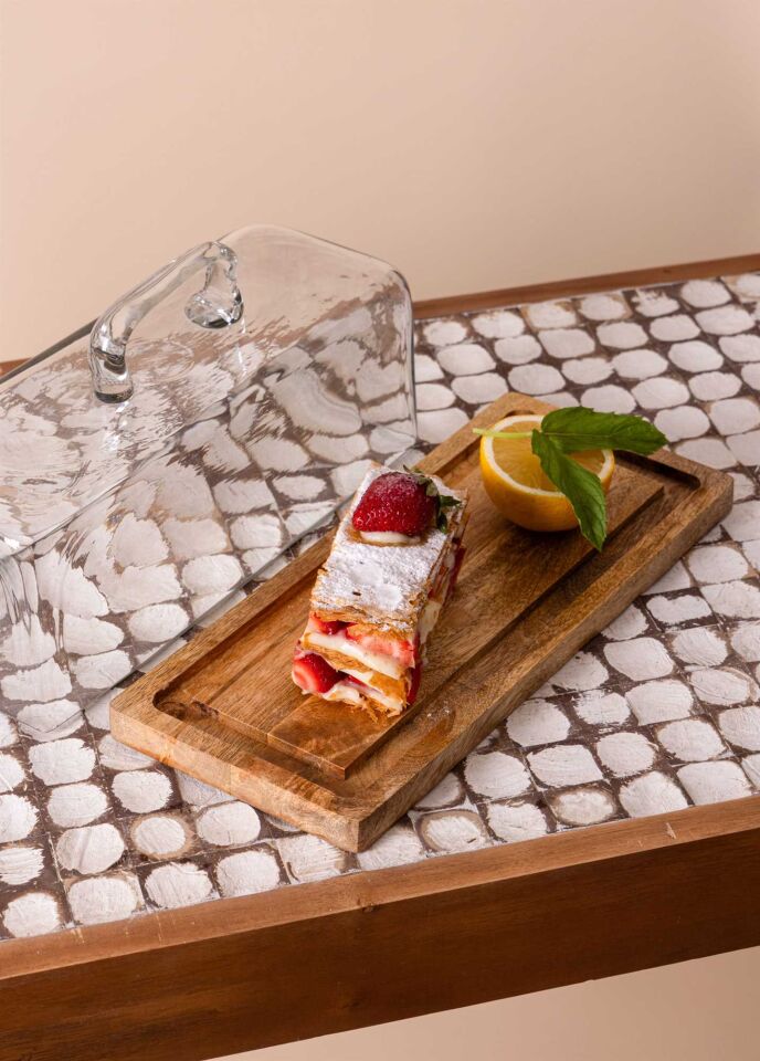 The Mia Madera Kek Saklama Fanusu 15x32x14 cm