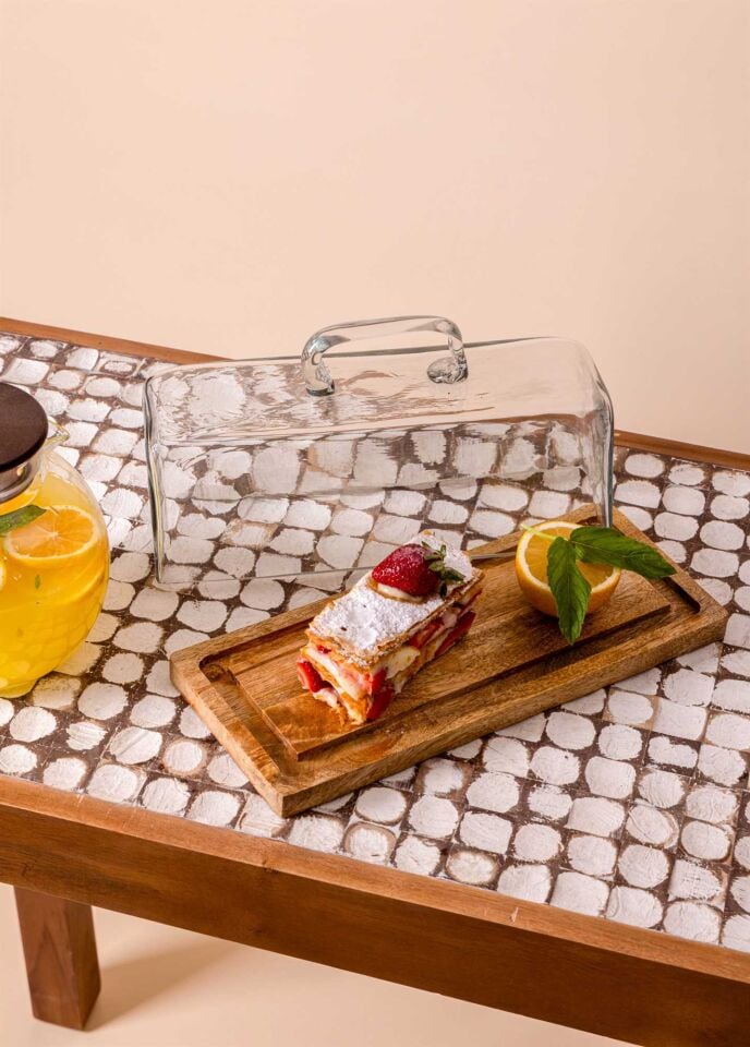 The Mia Madera Kek Saklama Fanusu 15x32x14 cm