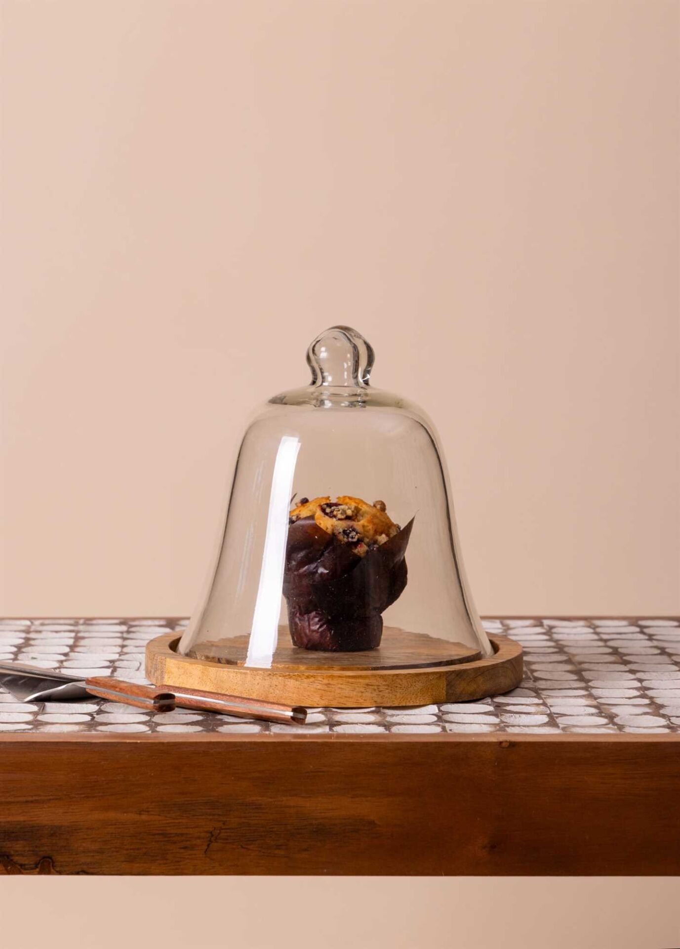 The Mia Madera Kek Saklama Fanusu 15x16x16 cm