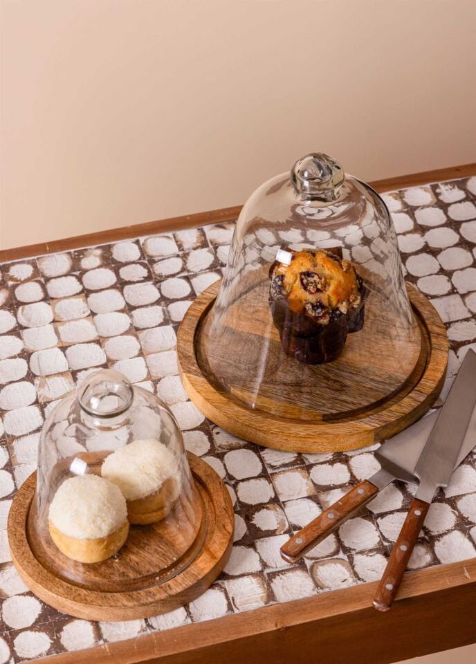 The Mia Madera Kek Saklama Fanusu 15x16x16 cm