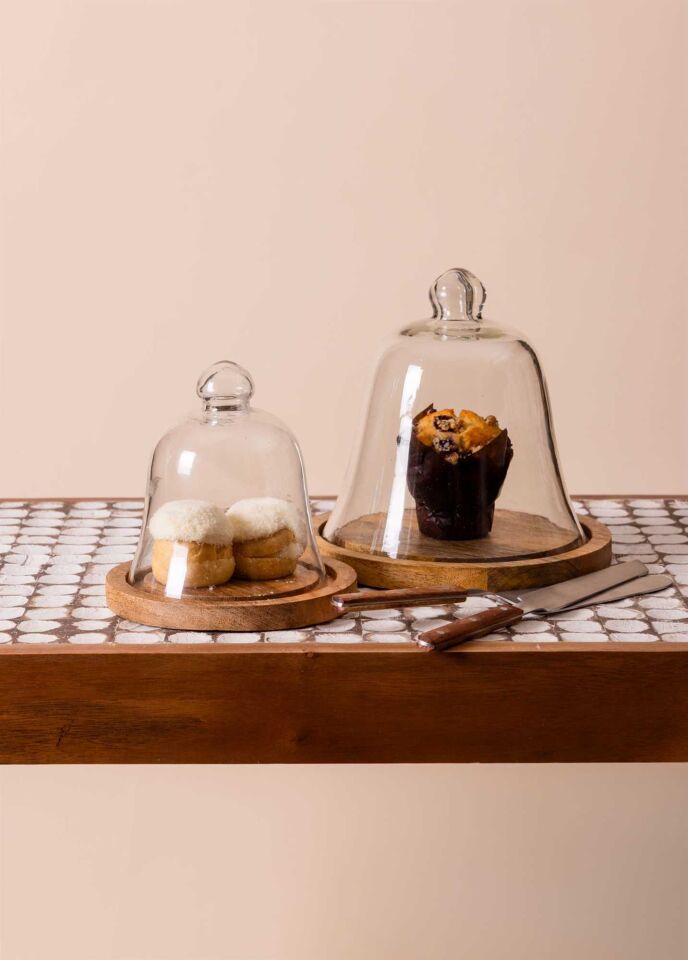 The Mia Madera Kek Saklama Fanusu 15x16x16 cm