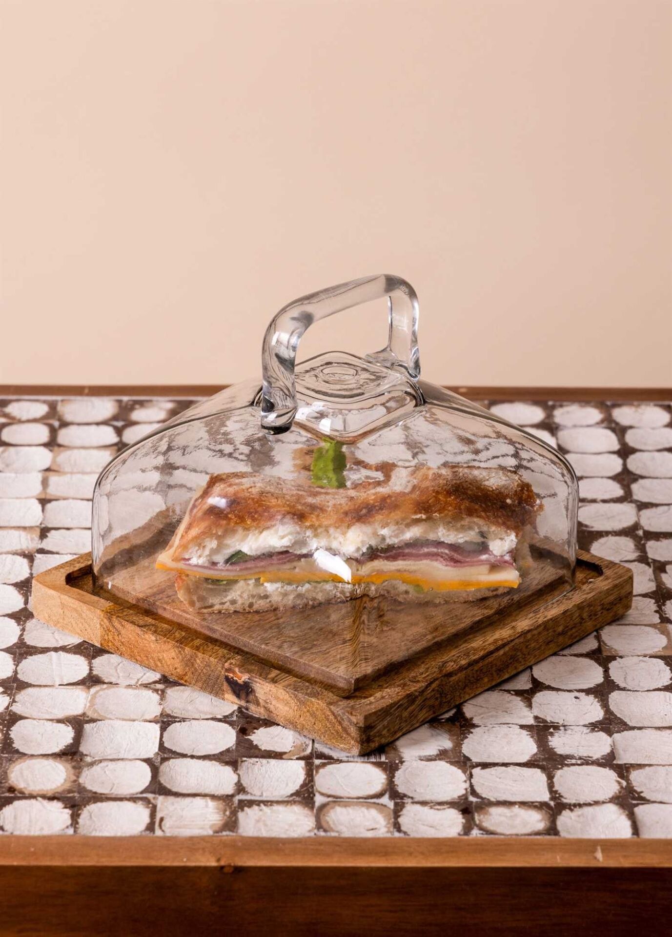 The Mia Madera Dikdörtgen Kek Saklama Fanusu 13x17x17 cm