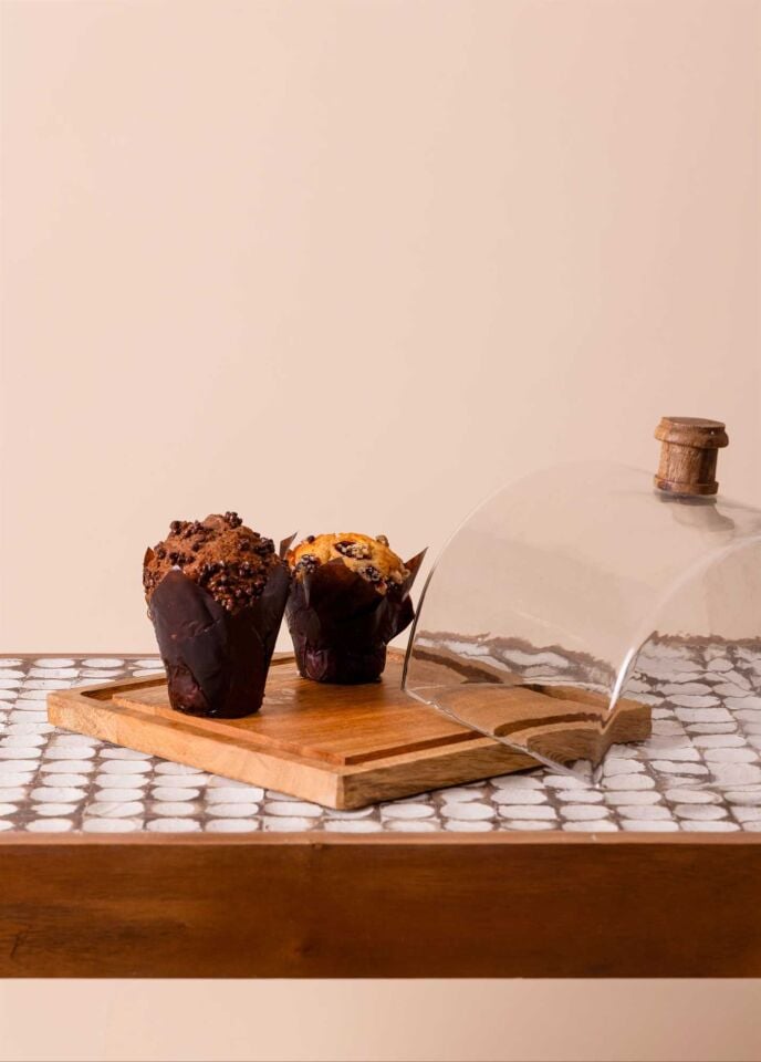 The Mia Madera Dikdörtgen Kek Saklama Fanusu 18x24x24 cm