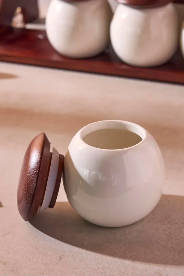 Perotti Roco Porselen 7'li Baharatlık Seti Çok Amaçlı Tasarım Ergonomik Mutfak Organizeri