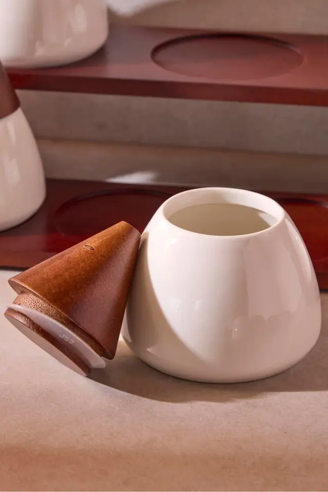 Perotti Sharp Porselen 7'li Baharatlık Seti Dekoratif Çok Amaçlı Ergonomik Mutfak Organizeri