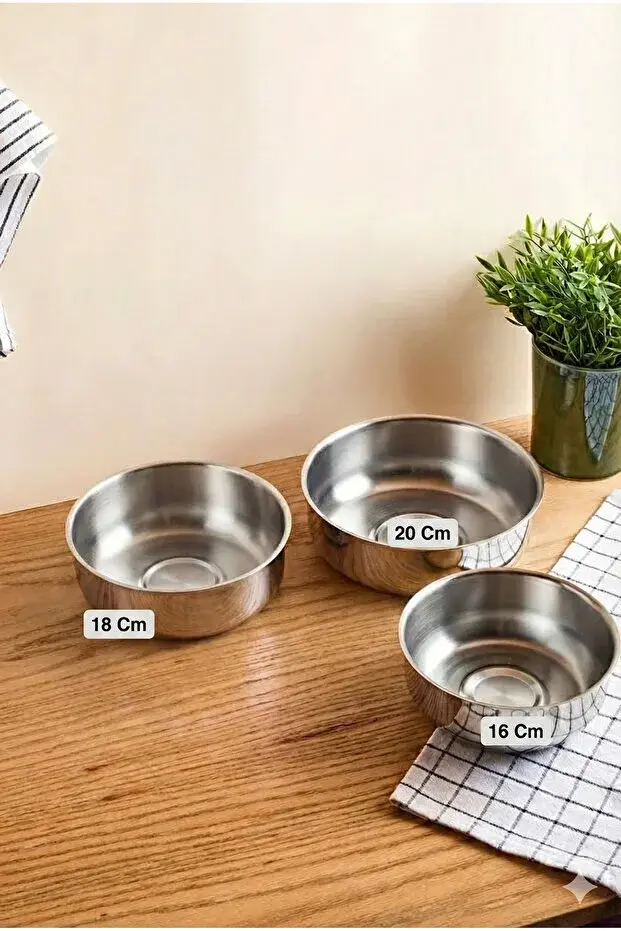 Peroti Safepro Paslanmaz Çelik 3'lü Saklama Kabı Seti 16x18x20 Cm