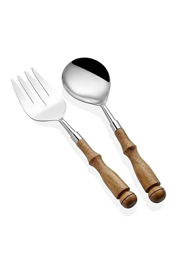 The Mia Woody Salata Servis Takımı 2 Parça