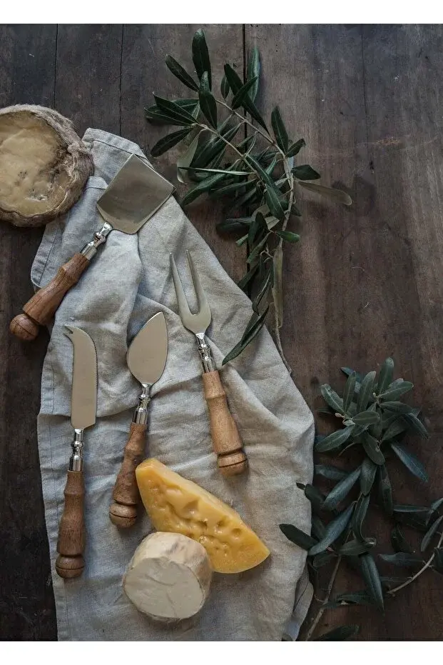 The Mia Woody Peynir Servis Takımı 4 Parça