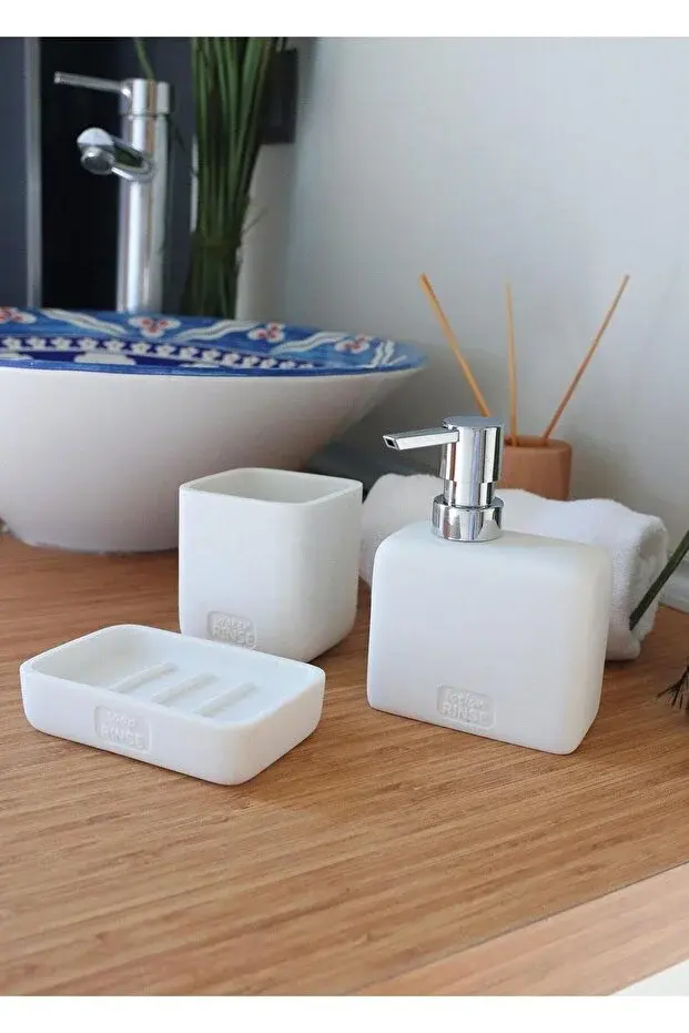 The Mia Marble Banyo Seti 3 Parça