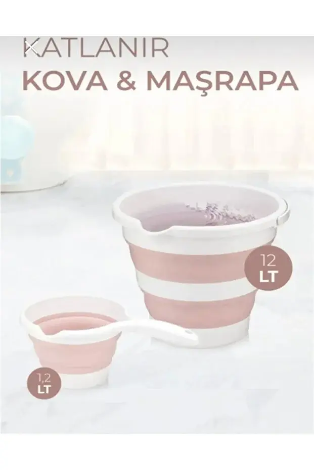 Hobby Life Katlanır Kova Maşraba 2 Li Set Pembe