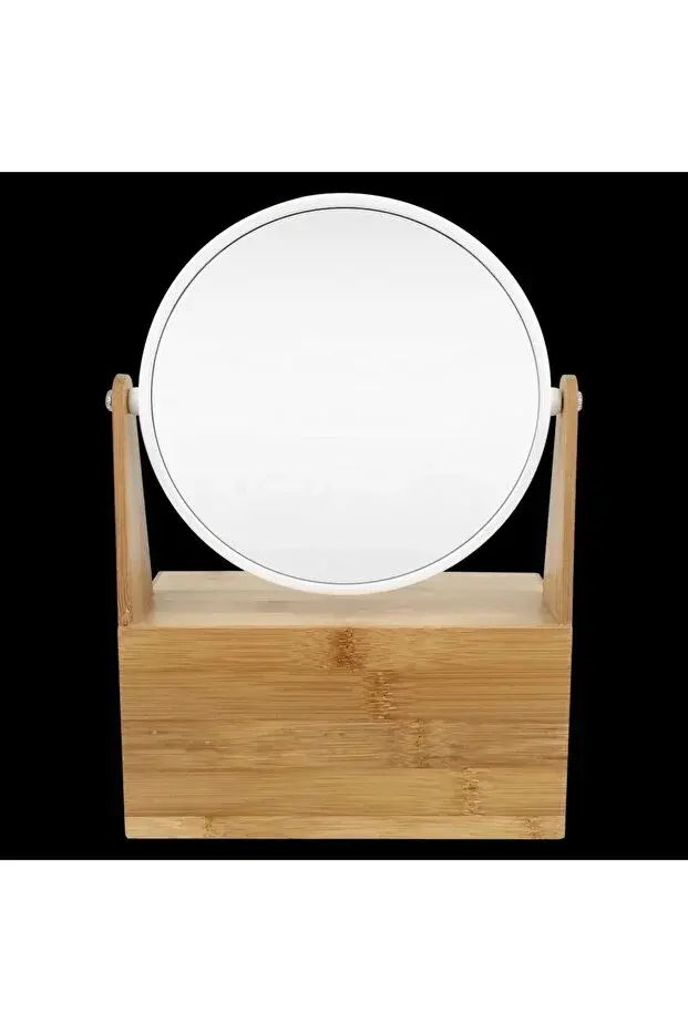 2 Çekmeceli Bambu Makyaj Aynası