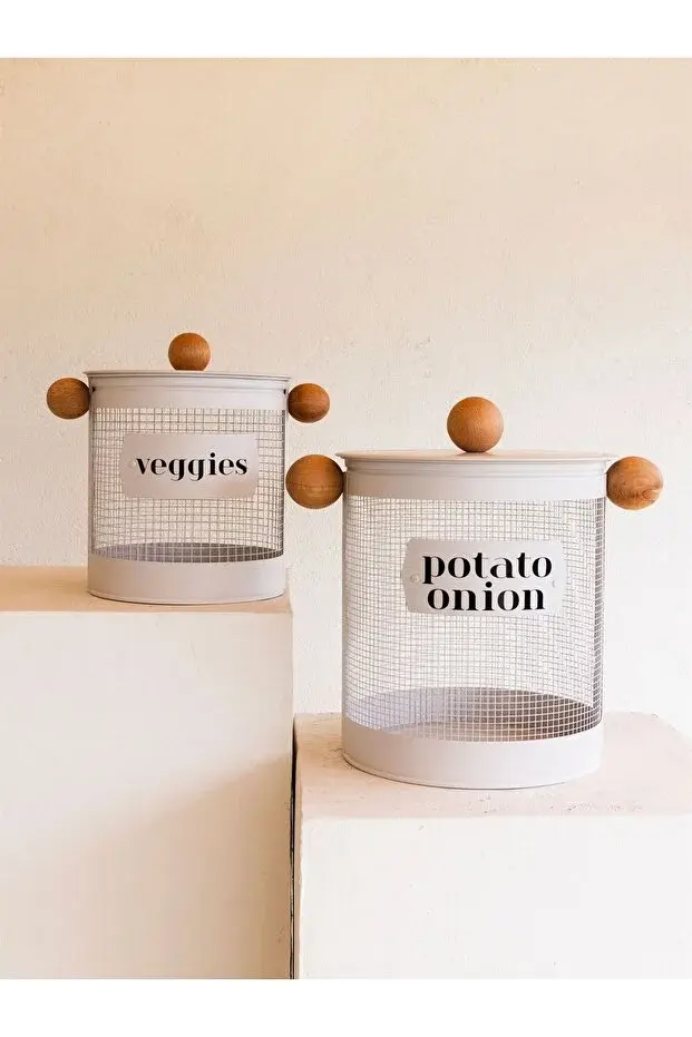 The Mia Stripe Patates Soğan Kabı 36x36 cm