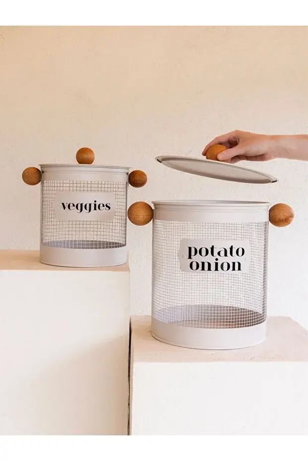 The Mia Stripe Patates Soğan Kabı 36x36 cm