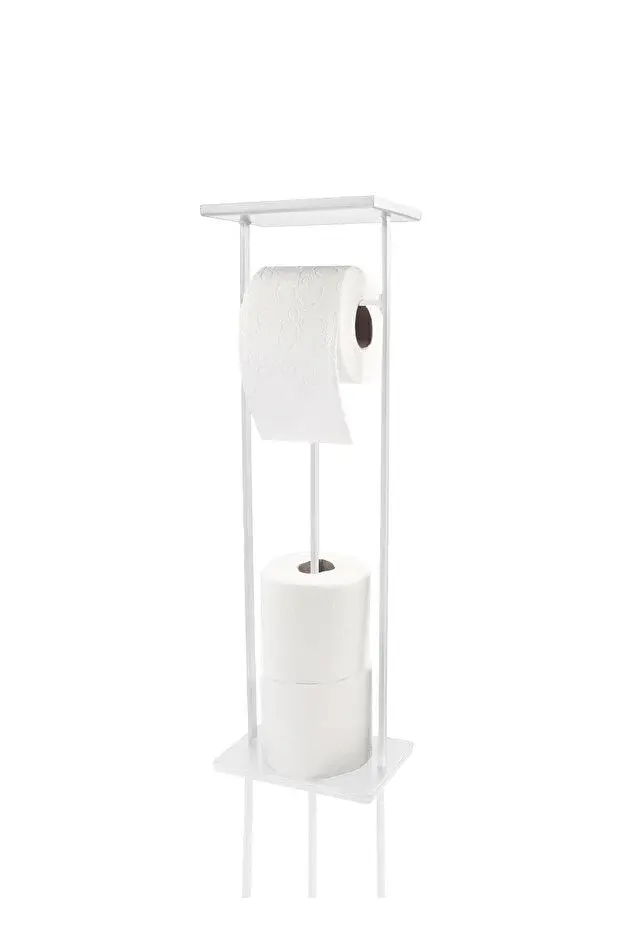 The Mia Tepsili Tuvalet Kağıdı Standı 54x15x12 Cm BEYAZ