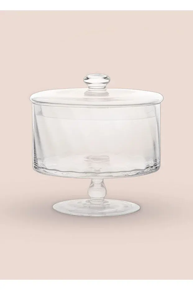 The Mia Ayaklı Cam Saklama Kabı 20 Cm