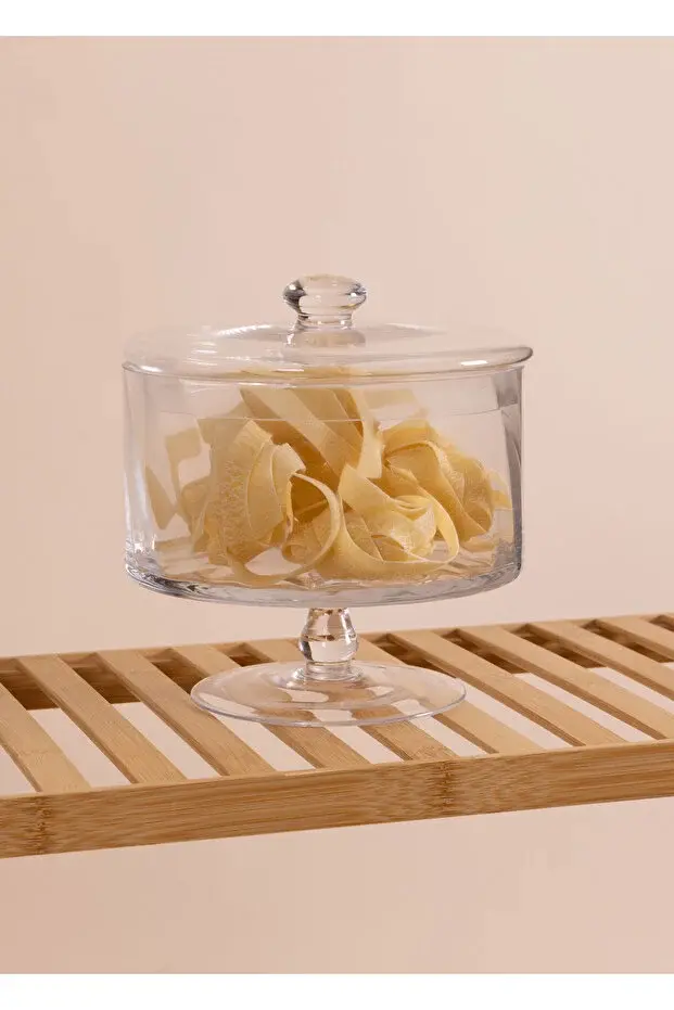 The Mia Ayaklı Cam Saklama Kabı 20 Cm