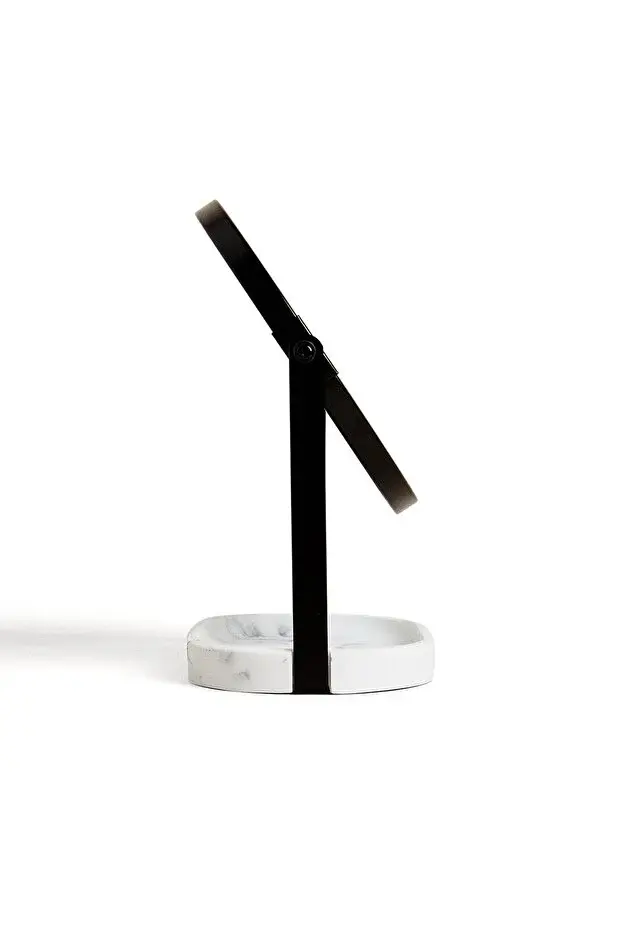 The Mia Marble Makyaj Aynası 18x10x25 cm BEYAZ
