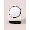 The Mia Marble Makyaj Aynası 18x10x25 cm SİYAH