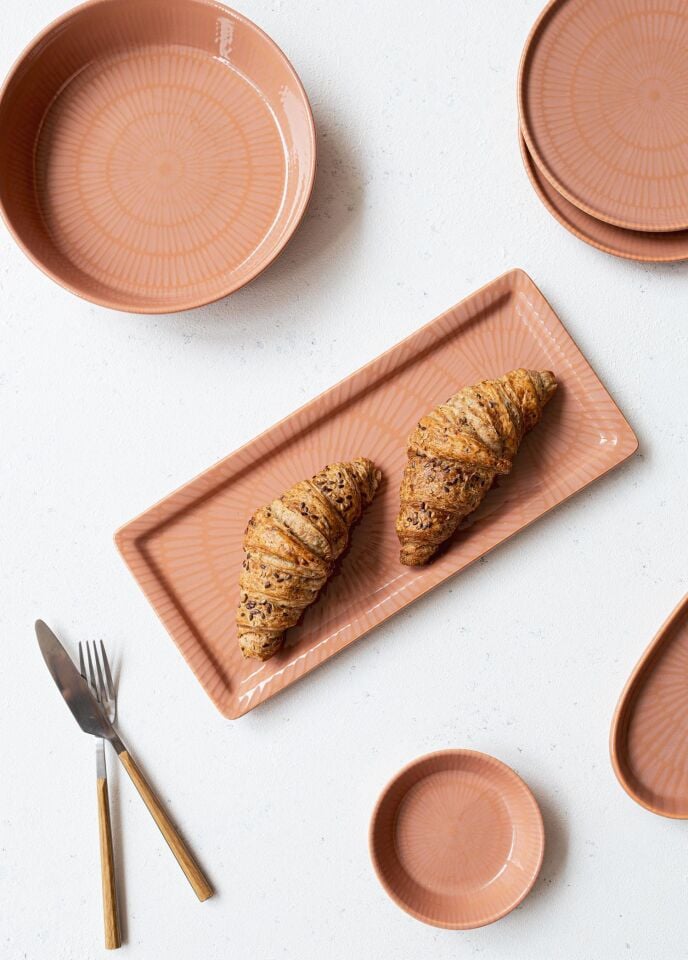 The Mia Noon Kahvaltı Takımı 6 Kişilik 17 Parça Somon