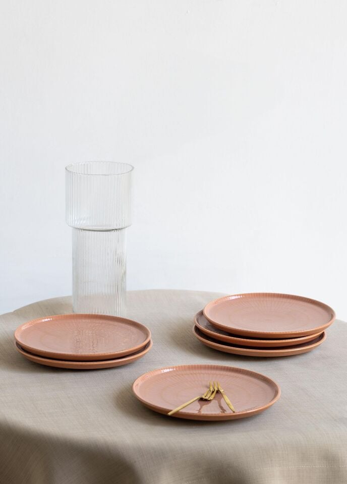 The Mia Noon Kahvaltı Takımı 6 Kişilik 17 Parça Somon