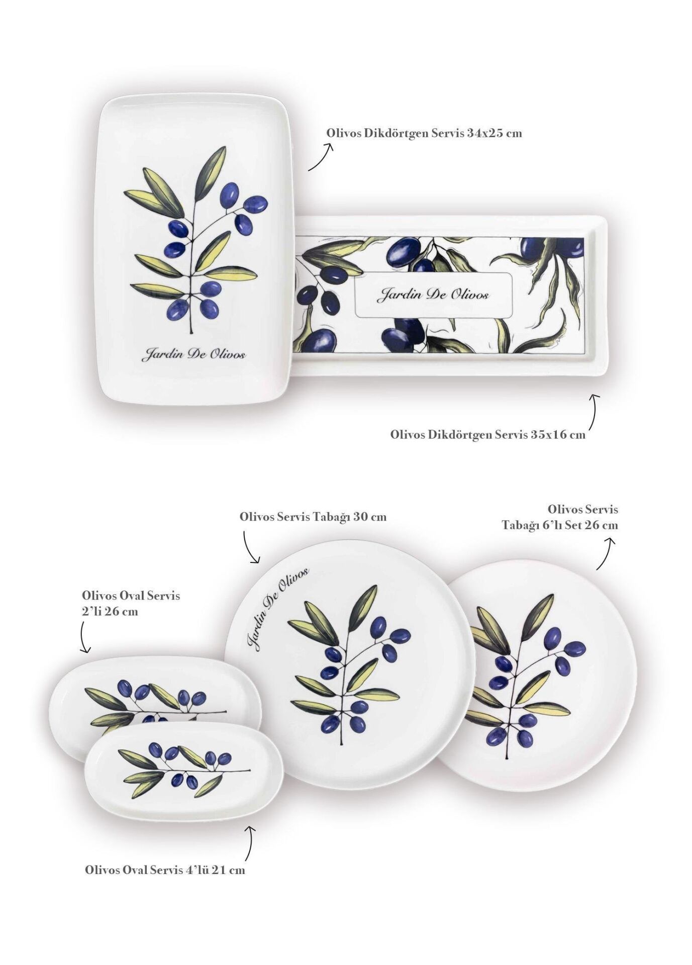 The Mia Olivos Kahvaltı Takımı 6 Kişilik 15 Parça Set