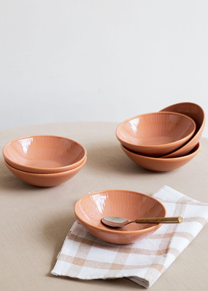 The Mia Noon Yemek Takımı 6 Kişilik Somon 24 Parça