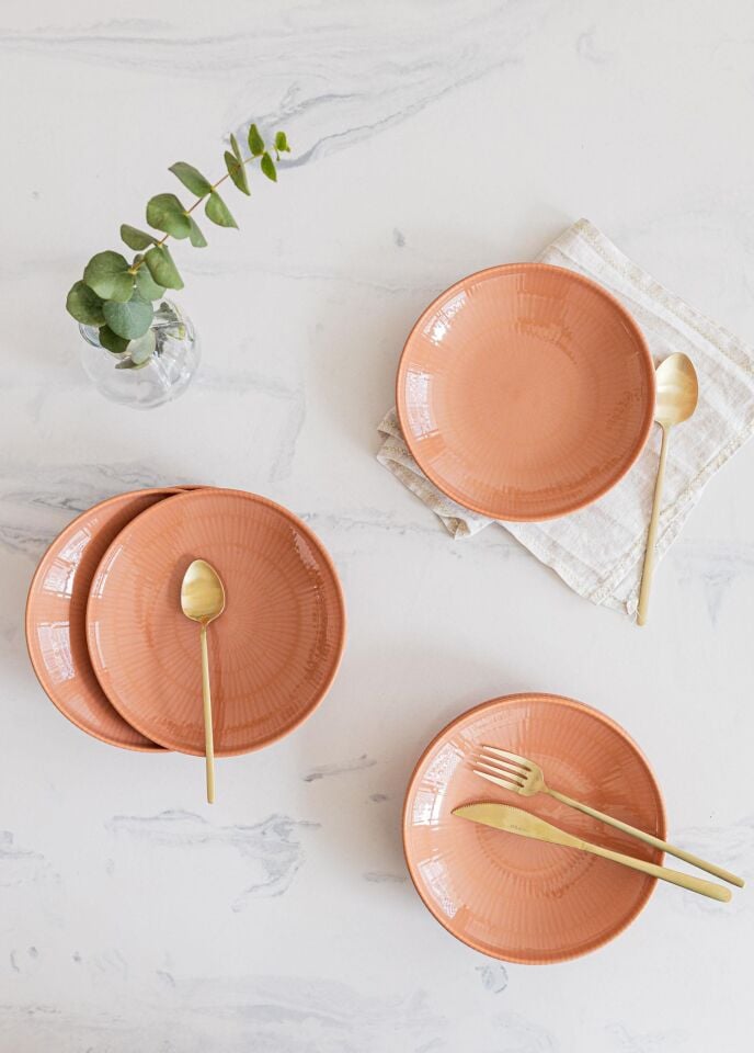 The Mia Noon Yemek Takımı 6 Kişilik Somon 24 Parça