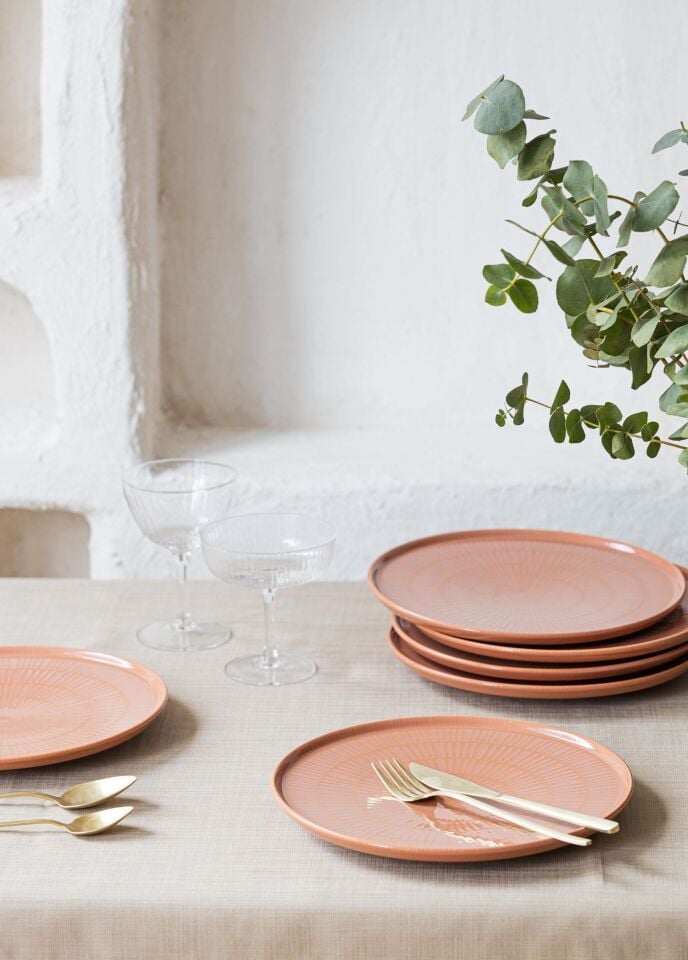 The Mia Noon Yemek Takımı 6 Kişilik Somon 24 Parça