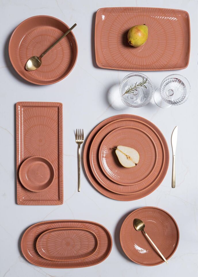 The Mia Noon Yemek Takımı 6 Kişilik Somon 31 Parça