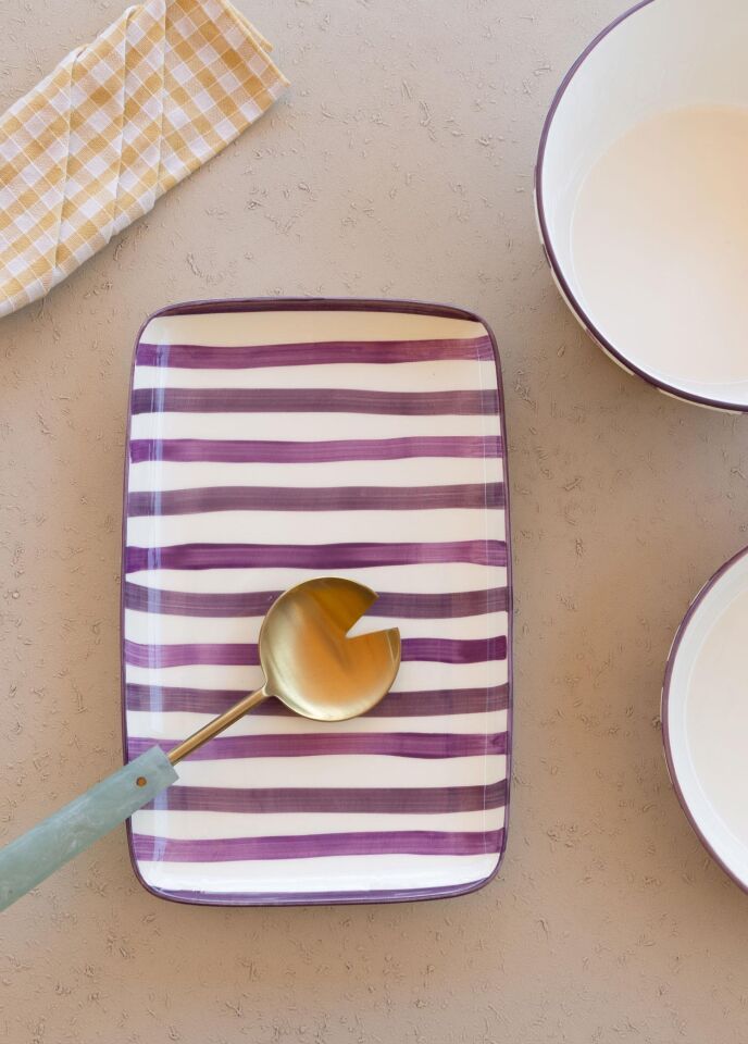 The Mia Joy Yemek Takımı 6 Kişilik 31 Parça Mor