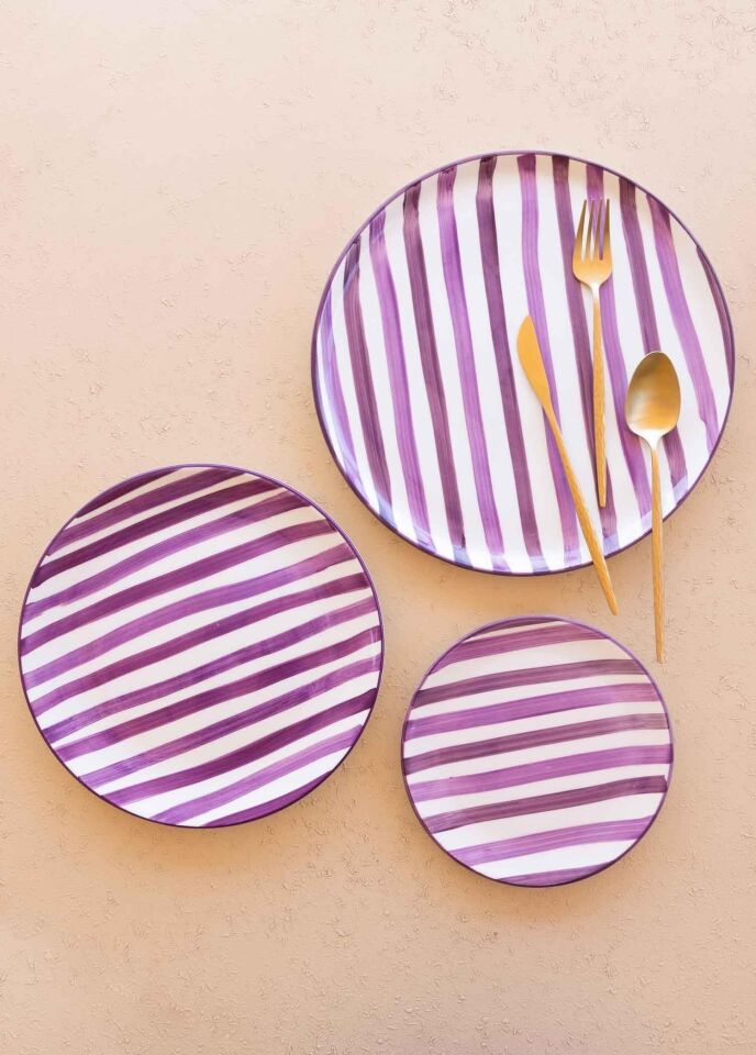 The Mia Joy Yemek Takımı 6 Kişilik 31 Parça Mor