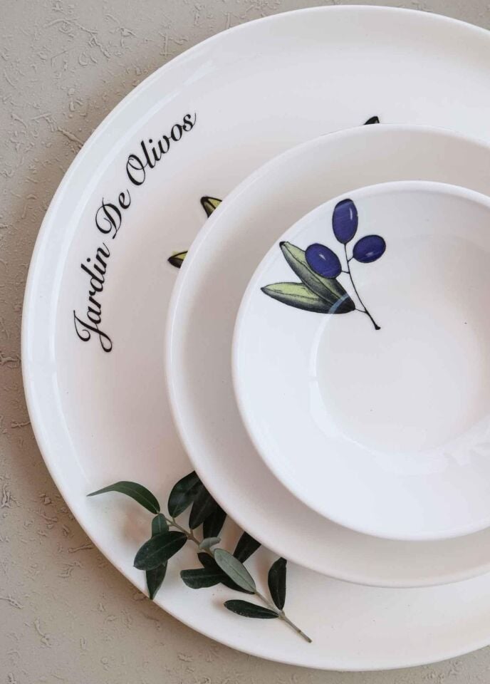 The Mia Olivos 6 Kişilik Yemek Takımı 24 Parça Set