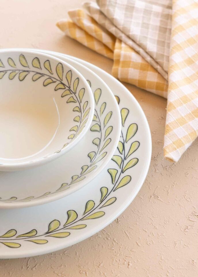 The Mia Olivos 6 Kişilik Yemek Takımı 24 Parça Set