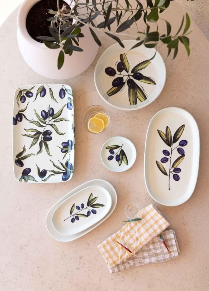 The Mia Olivos 6 Kişilik Yemek Takımı 31 Parça Set