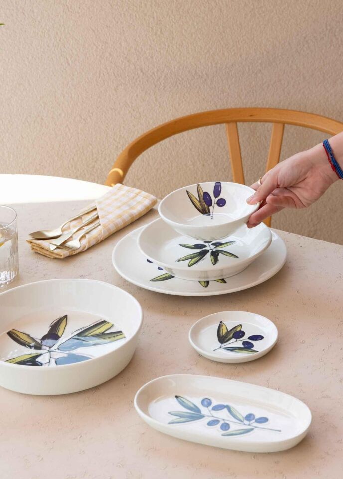 The Mia Olivos 6 Kişilik Yemek Takımı 31 Parça Set